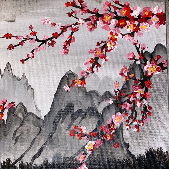 Hand painted blossom tree - Picture 2 of 3